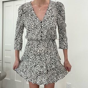 ZARA WHITE LEOPARD PRINT DRESS / SIZE SMALL / GREAT CONDITION